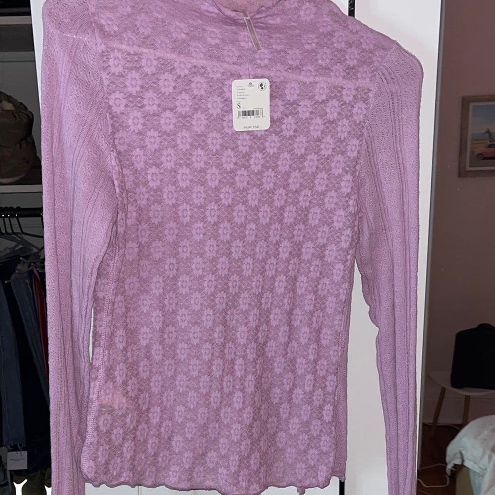 Lavender Floral Long Sleeve Top